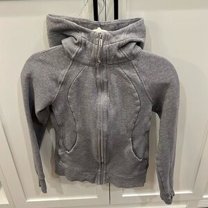 Lululemon gray full zip scuba hoodie sweatshirt, size 4